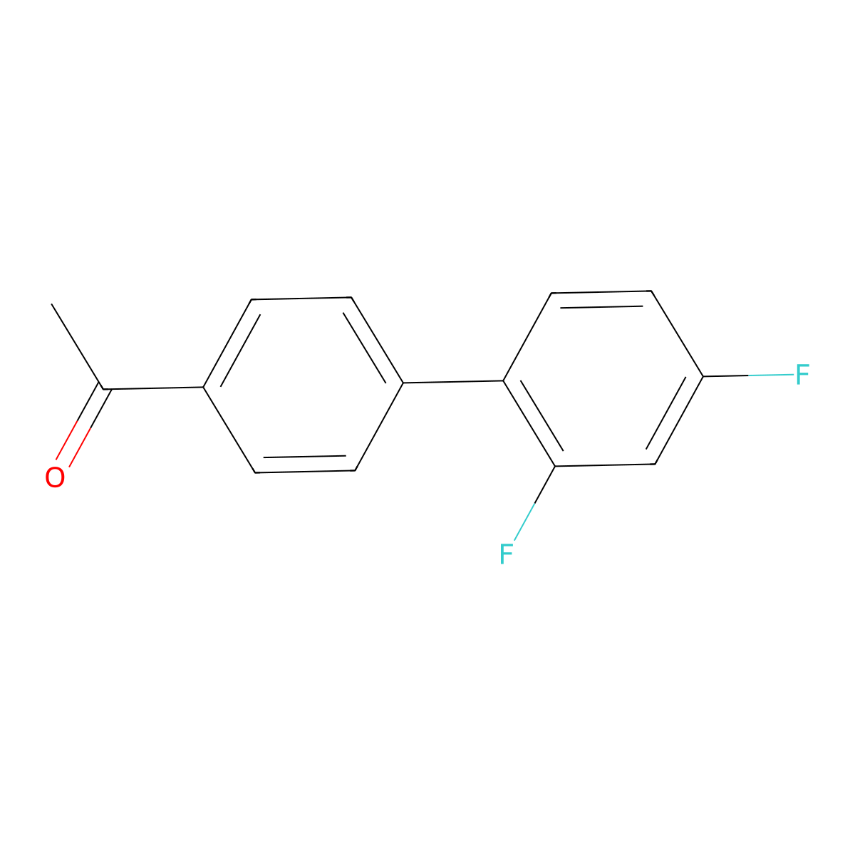 1-(2',4'-Difluoro[1,1'-biphenyl]-4-yl)ethan-1-one molecular structure, CAS 53591-79-0