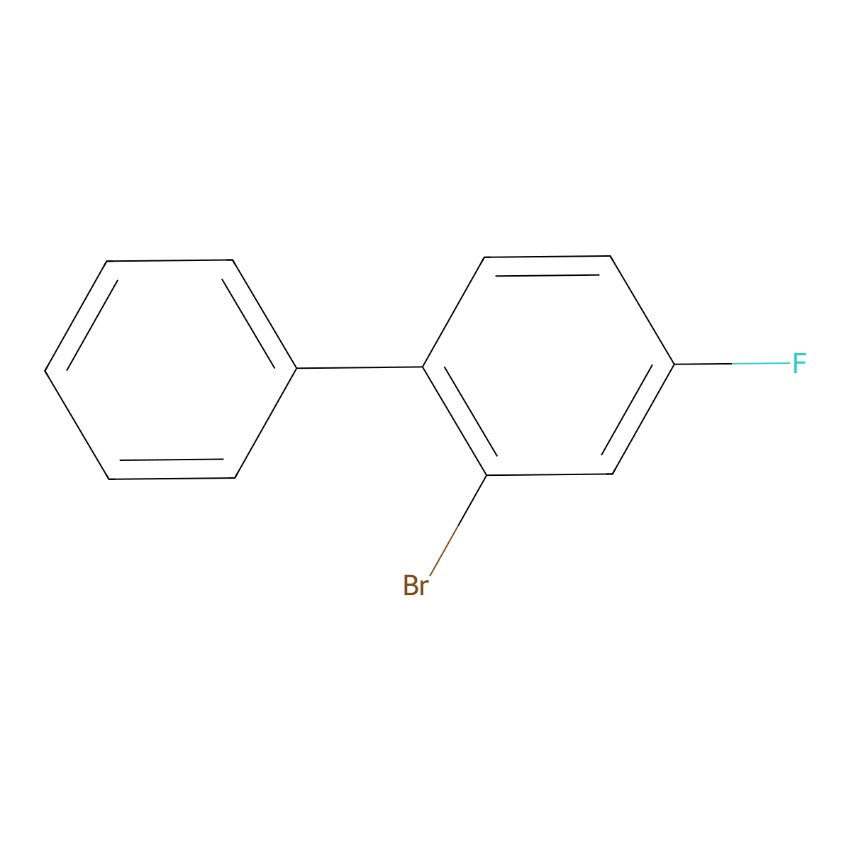 2-Bromo-4-fluoro-1,1'-biphenyl molecular structure, CAS 53591-98-3
