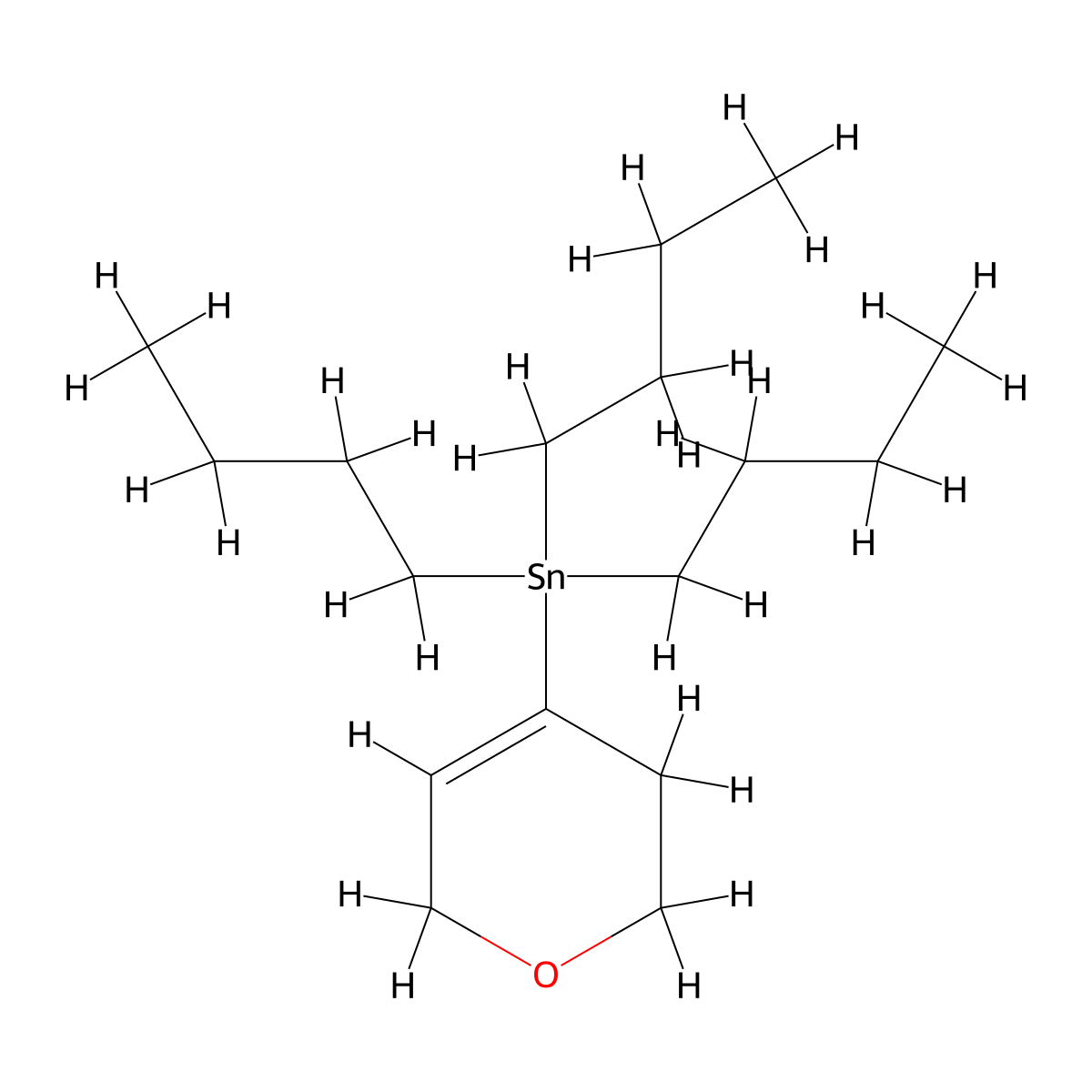 4-Tributylstannyl-3,6-dihydro-2H-pyran molecular structure, CAS 535924-69-7
