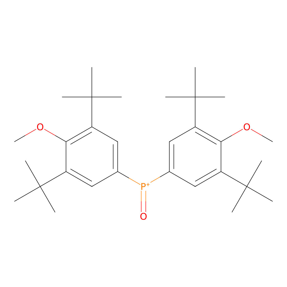 Bis(3,5-di-tert-butyl-4-methoxyphenyl)phosphine oxide molecular structure, CAS 535925-40-7