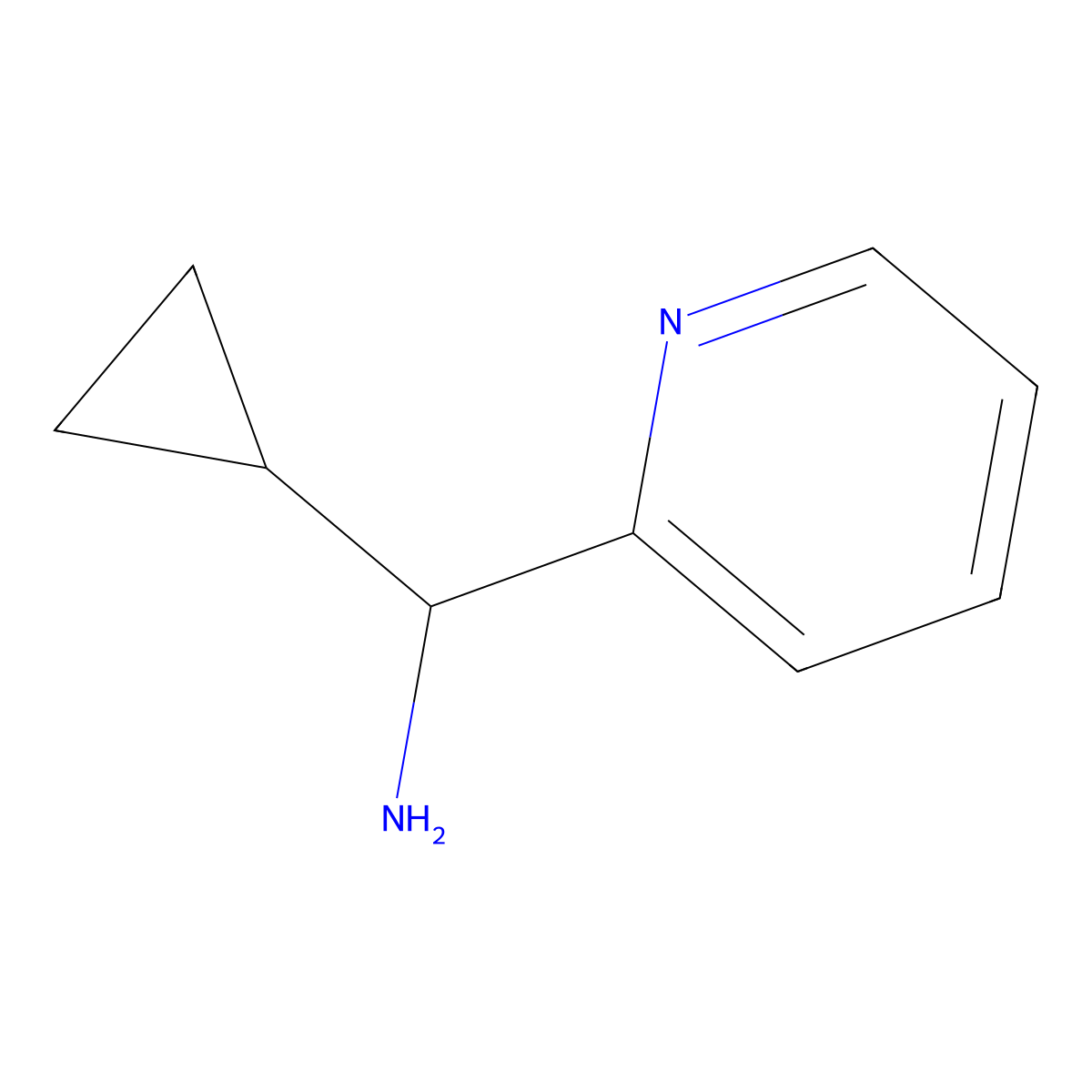 Cyclopropyl(pyridin-2-yl)methanamine molecular structure, CAS 535925-68-9