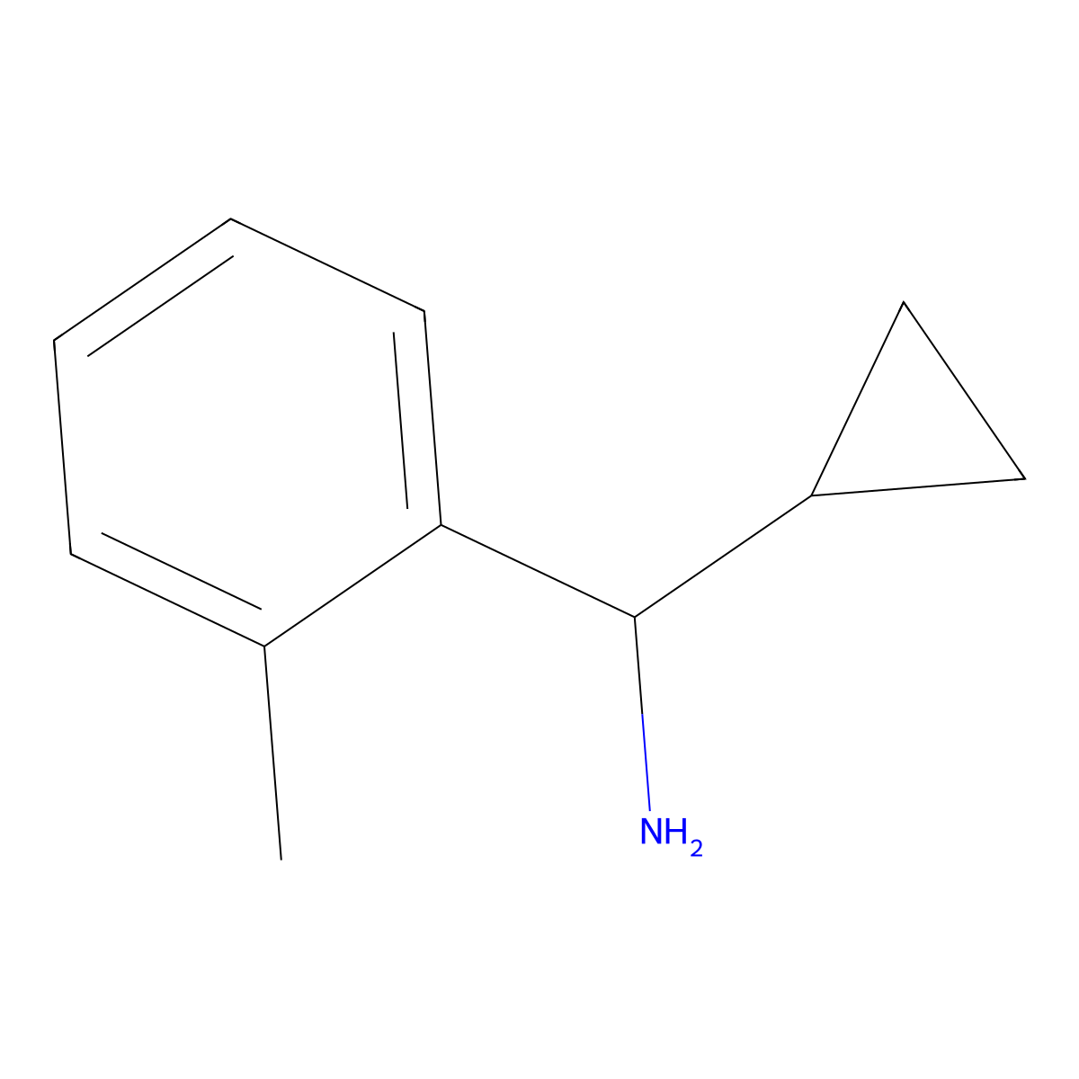 Cyclopropyl(2-methylphenyl)methanamine molecular structure, CAS 535925-73-6