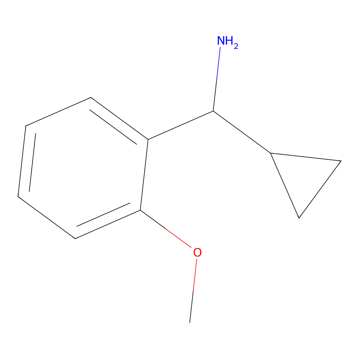 1-Cyclopropyl-1-(2-methoxyphenyl)methanamine molecular structure, CAS 535925-80-5