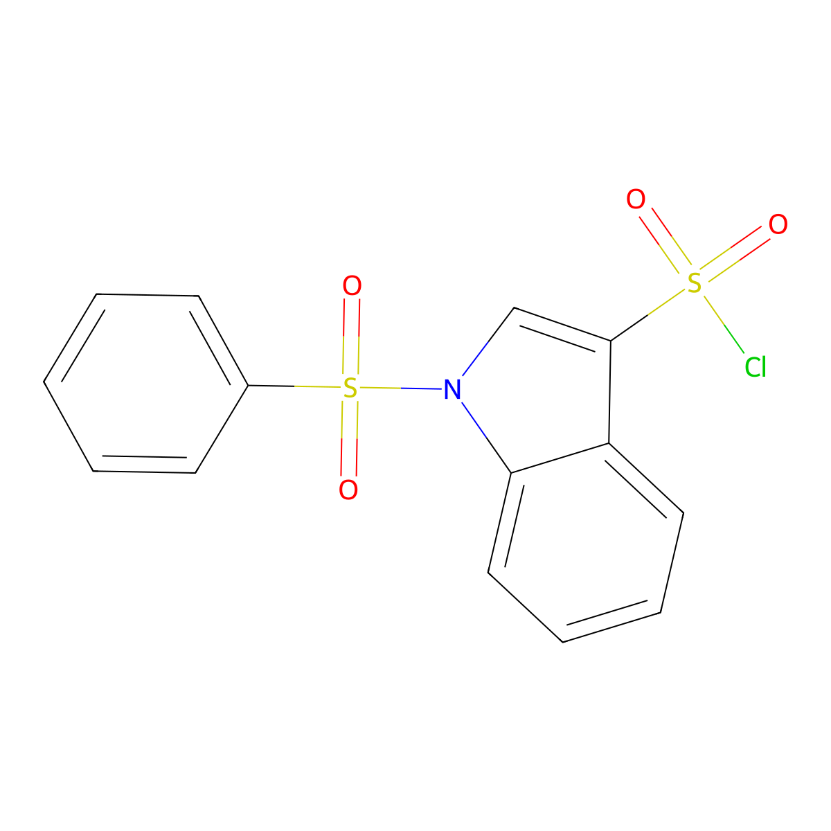 1-(Benzenesulfonyl)-1H-indole-3-sulfonyl chloride molecular structure, CAS 535930-73-5