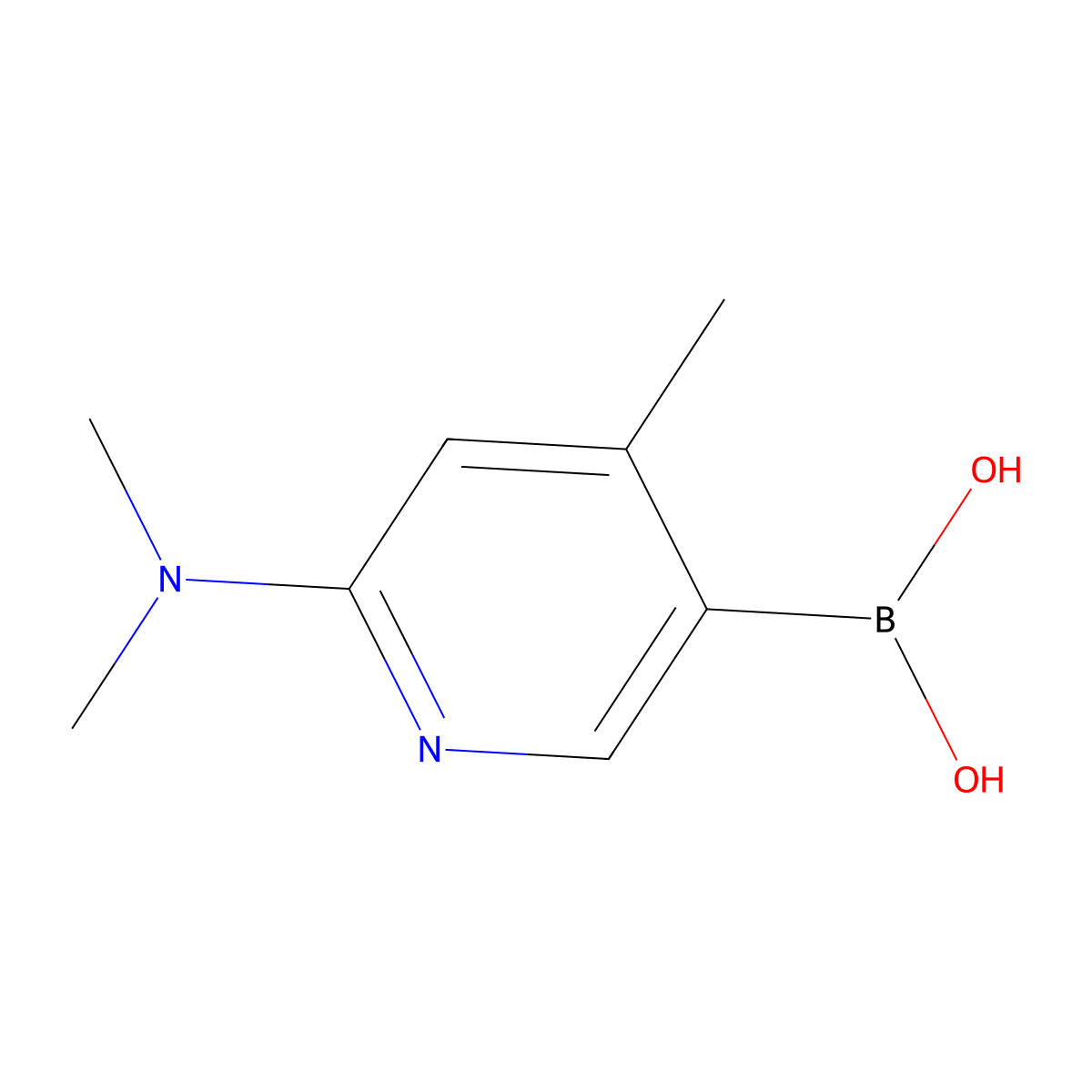 (6-(Dimethylamino)-4-methylpyridin-3-yl)boronic acid molecular structure, CAS 535934-70-4