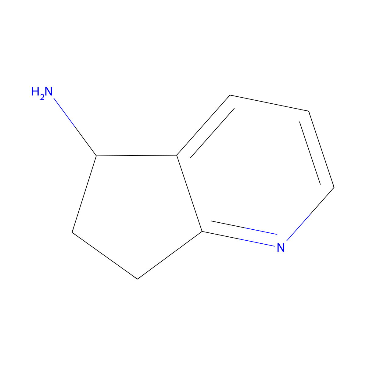 6,7-Dihydro-5H-cyclopenta[b]pyridin-5-amine molecular structure, CAS 535935-84-3