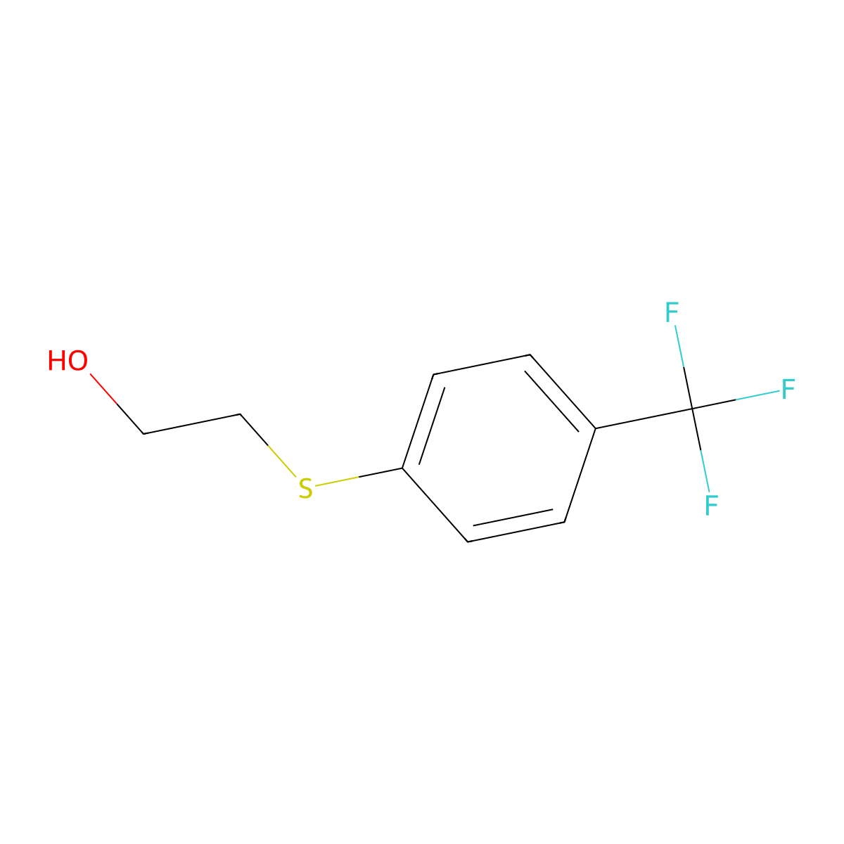 4-Trifluoromethylphenylthioethanol molecular structure, CAS 535937-56-5