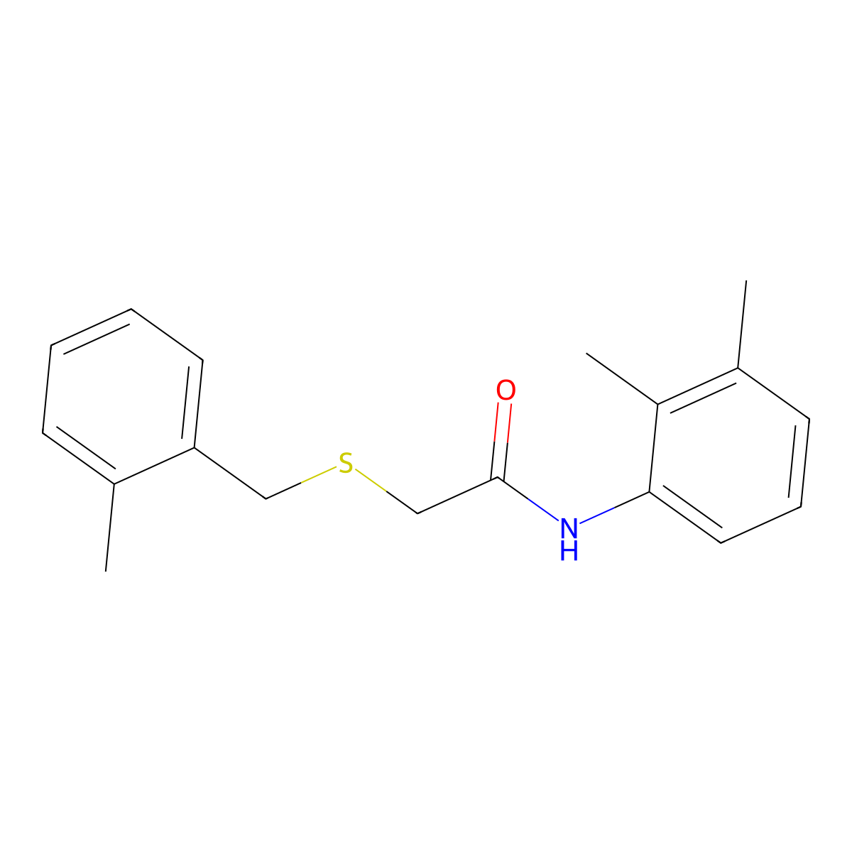 N-(2,3-dimethylphenyl)-2-{[(2-methylphenyl)methyl]sulfanyl}acetamide molecular structure, CAS 535940-29-5