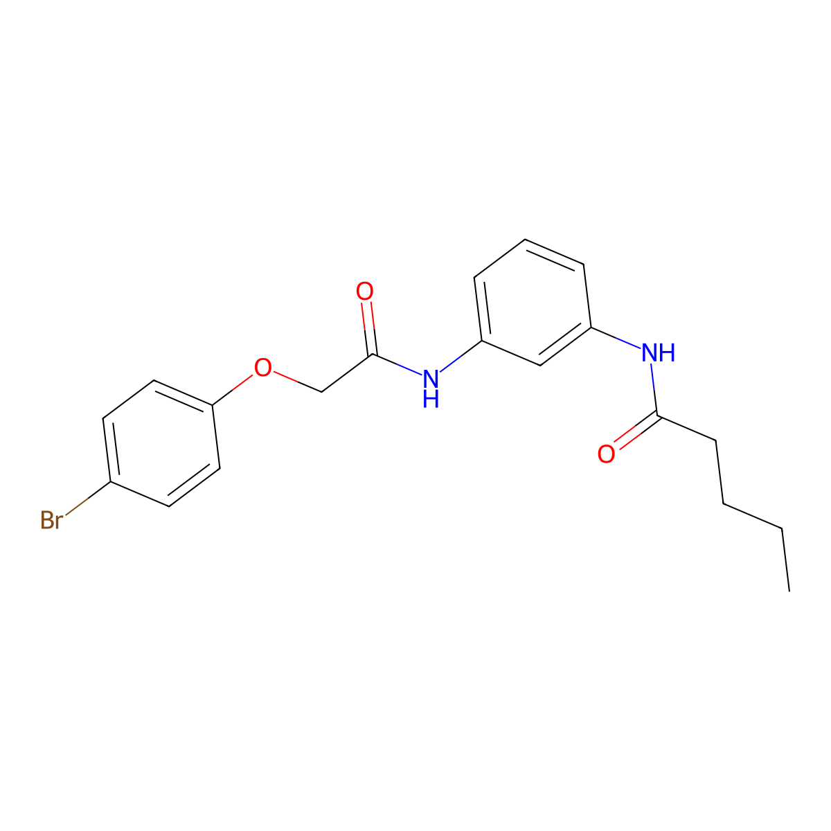 N-[3-[[2-(4-bromophenoxy)acetyl]amino]phenyl]pentanamide molecular structure, CAS 535941-29-8