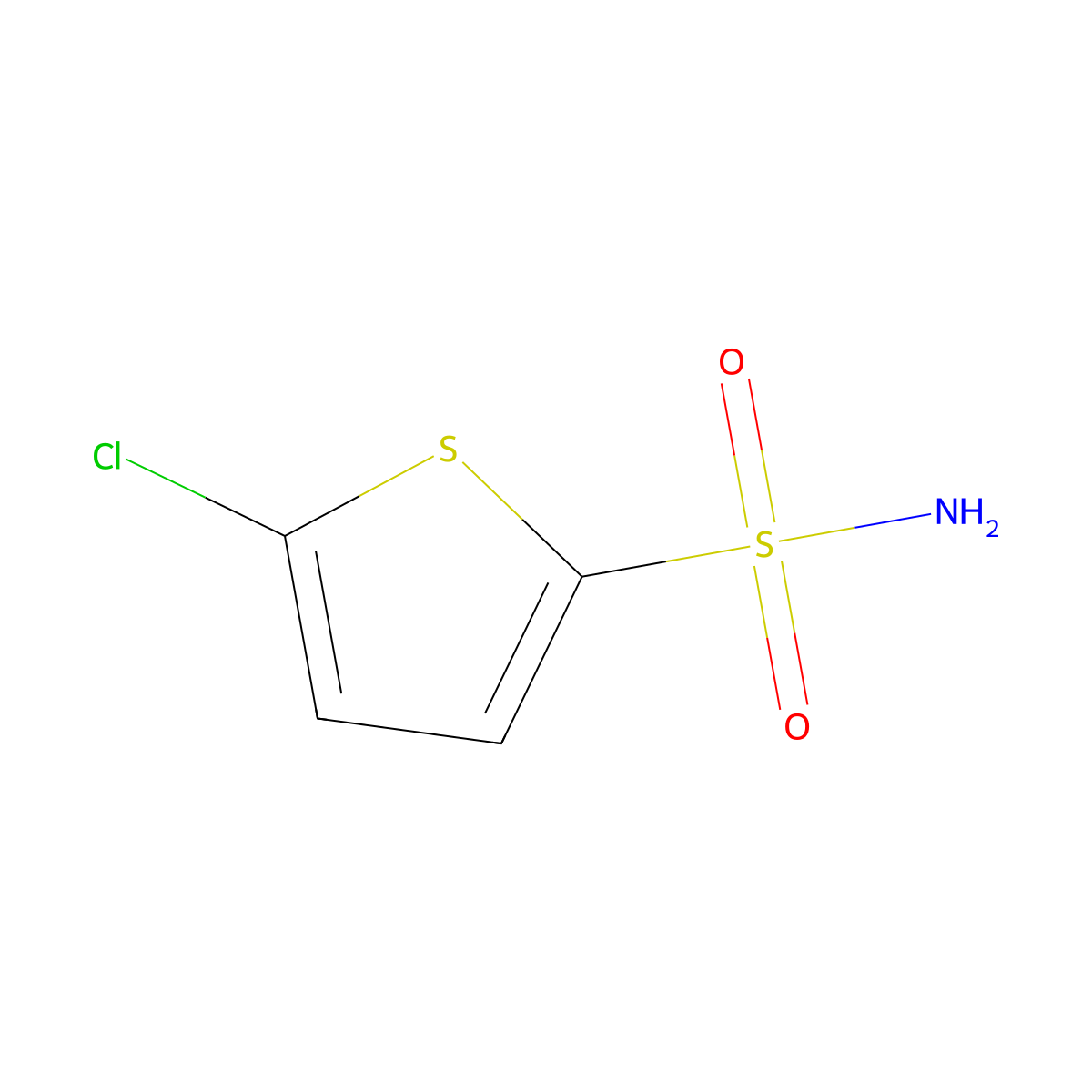 5-Chlorothiophene-2-Sulfonamide molecular structure, CAS 53595-66-7