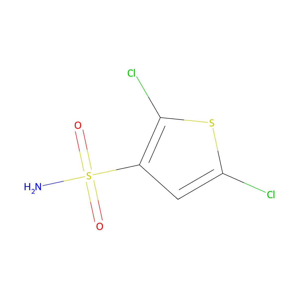 3-Thiophenesulfonamide, 2,5-dichloro- molecular structure, CAS 53595-68-9
