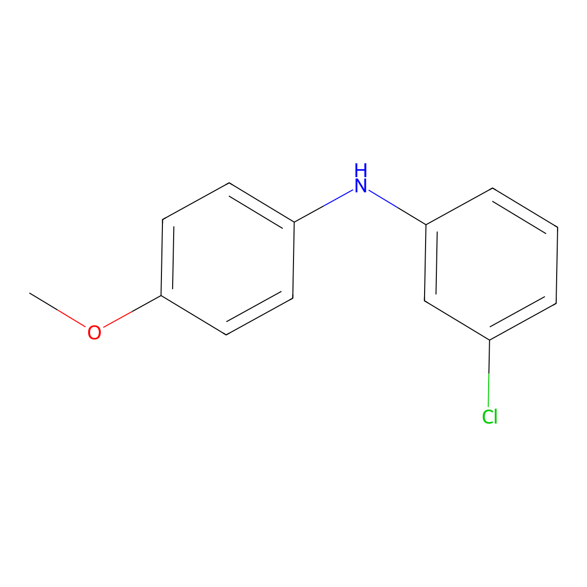 3-Chloro-n-(4-methoxyphenyl)aniline molecular structure, CAS 53595-98-5