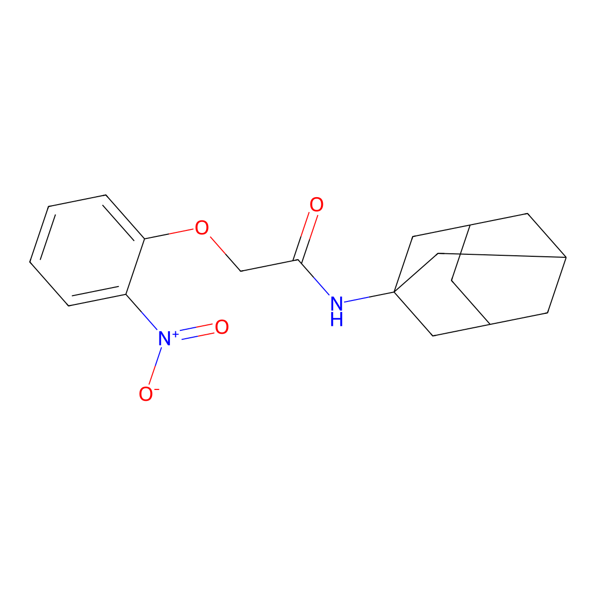 N-(1-adamantyl)-2-(2-nitrophenoxy)acetamide molecular structure, CAS 535954-56-4