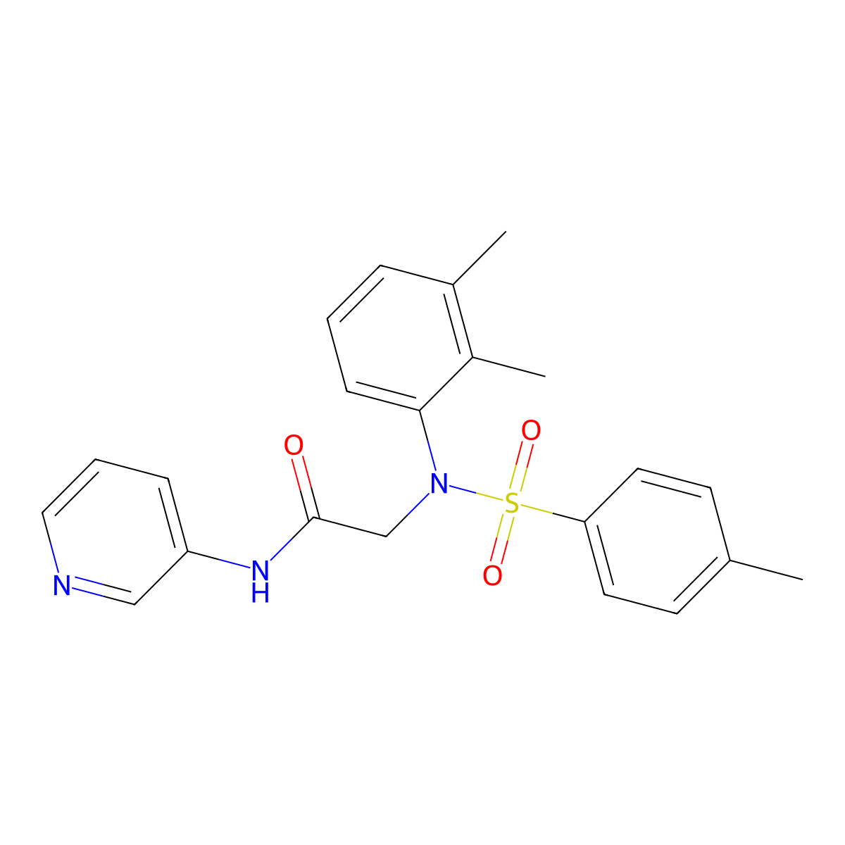 2-(2,3-dimethyl-N-(4-methylphenyl)sulfonylanilino)-N-pyridin-3-ylacetamide molecular structure, CAS 535955-32-9