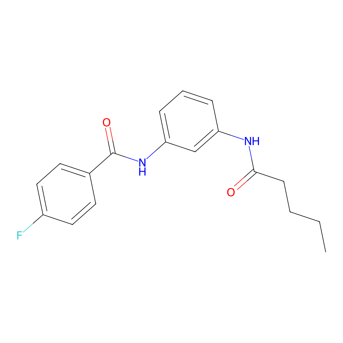 4-fluoro-N-[3-(pentanoylamino)phenyl]benzamide molecular structure, CAS 535958-30-6