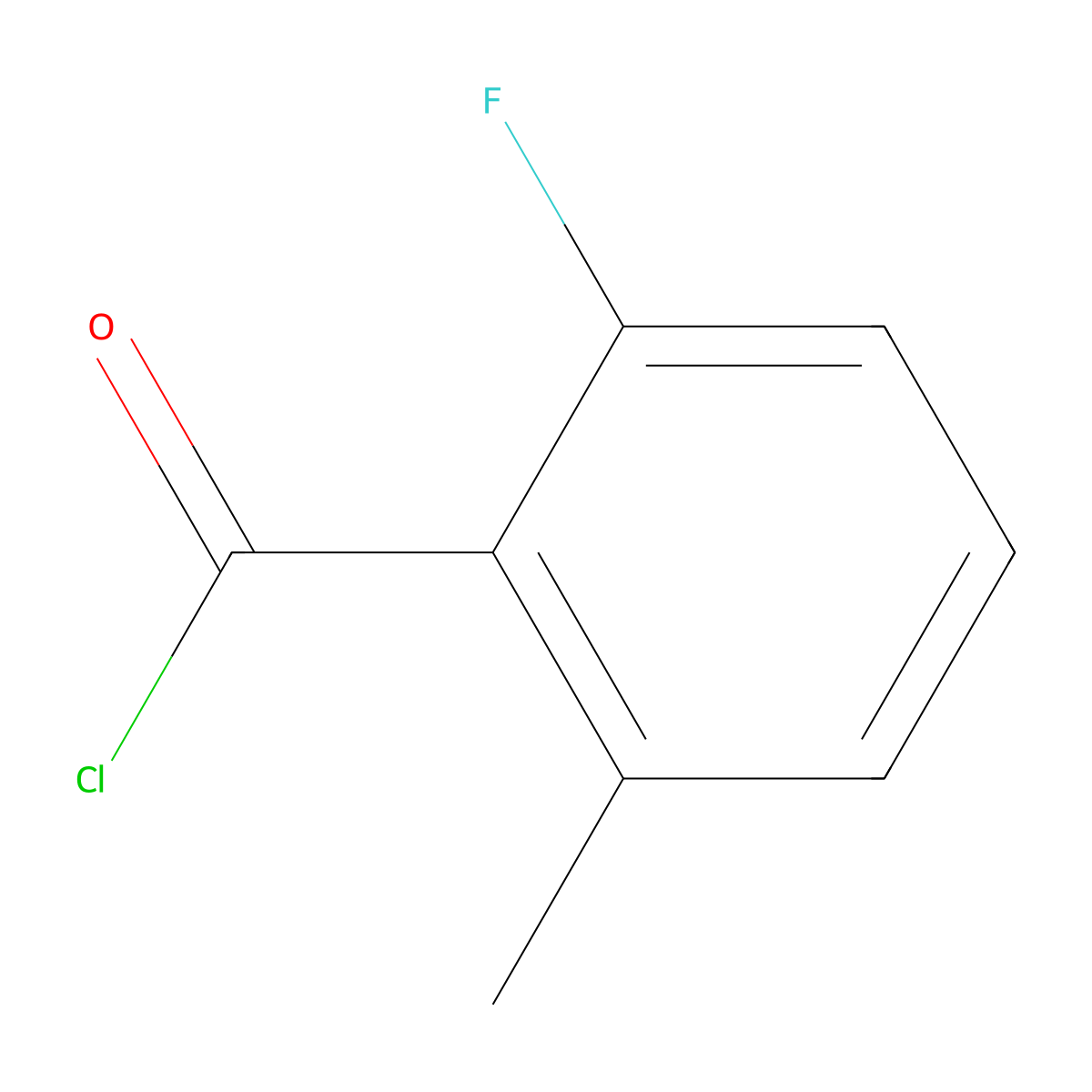 2-Fluoro-6-methylbenzoyl chloride molecular structure, CAS 535961-78-5