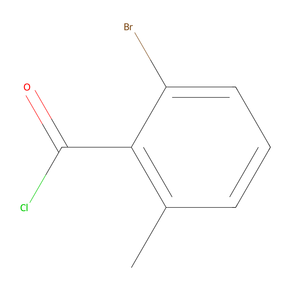 2-Bromo-6-methylbenzoyl chloride molecular structure, CAS 535961-79-6