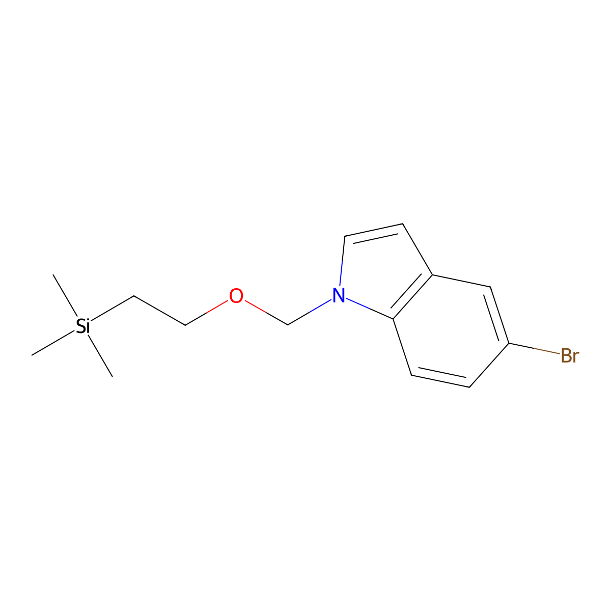 5-bromo-1-({[2-(trimethylsilyl)ethyl]oxy}methyl)-1H-indole molecular structure, CAS 535961-92-3