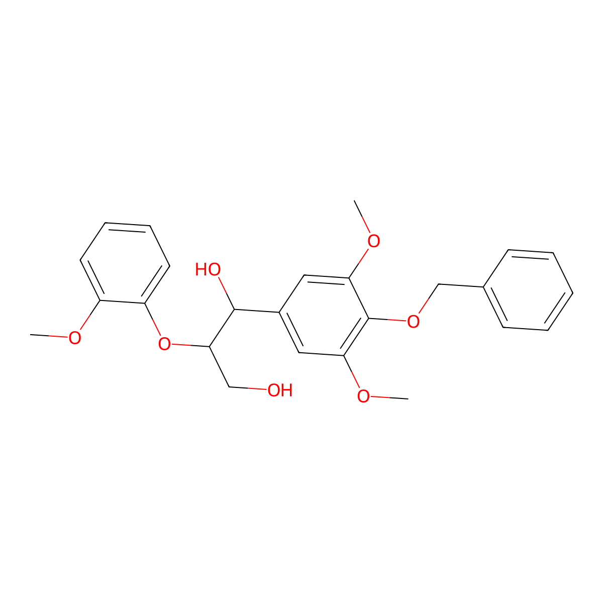 1-(4-(Benzyloxy)-3,5-dimethoxyphenyl)-2-(2-methoxyphenoxy)propane-1,3-diol molecular structure, CAS 535967-76-1