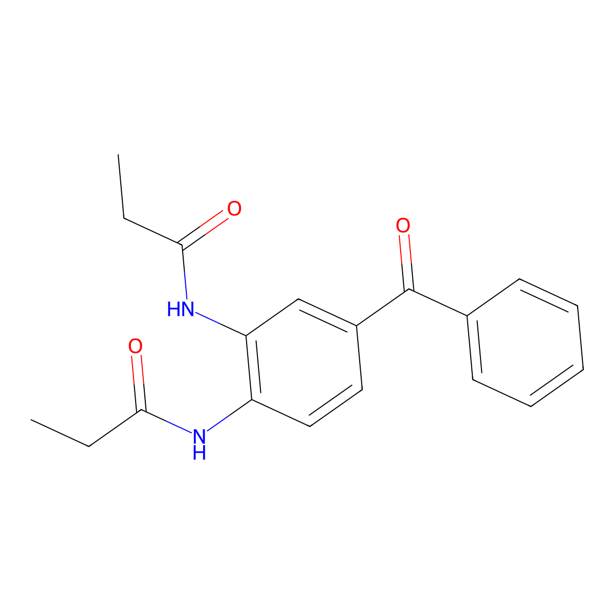 N-[4-benzoyl-2-(propanoylamino)phenyl]propanamide molecular structure, CAS 535968-55-9