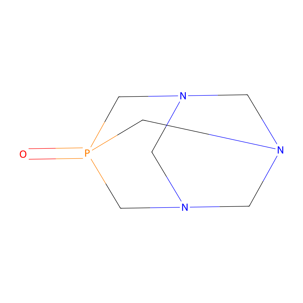 1,3,5-Triaza-7-phosphaadamantane 7-oxide molecular structure, CAS 53597-70-9