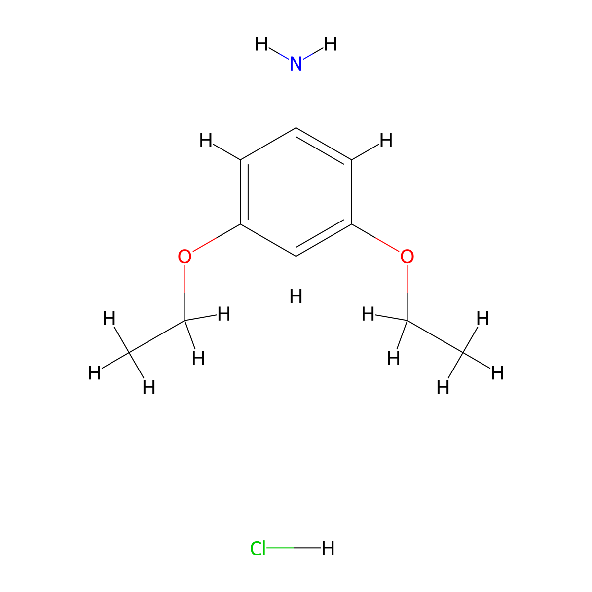 3,5-Diethoxyaniline hydrochloride molecular structure, CAS 535972-71-5