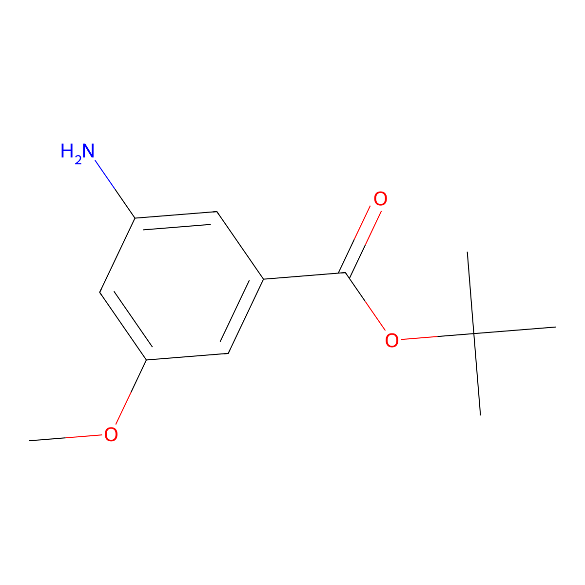 tert-Butyl 3-amino-5-methoxybenzoate molecular structure, CAS 535972-79-3