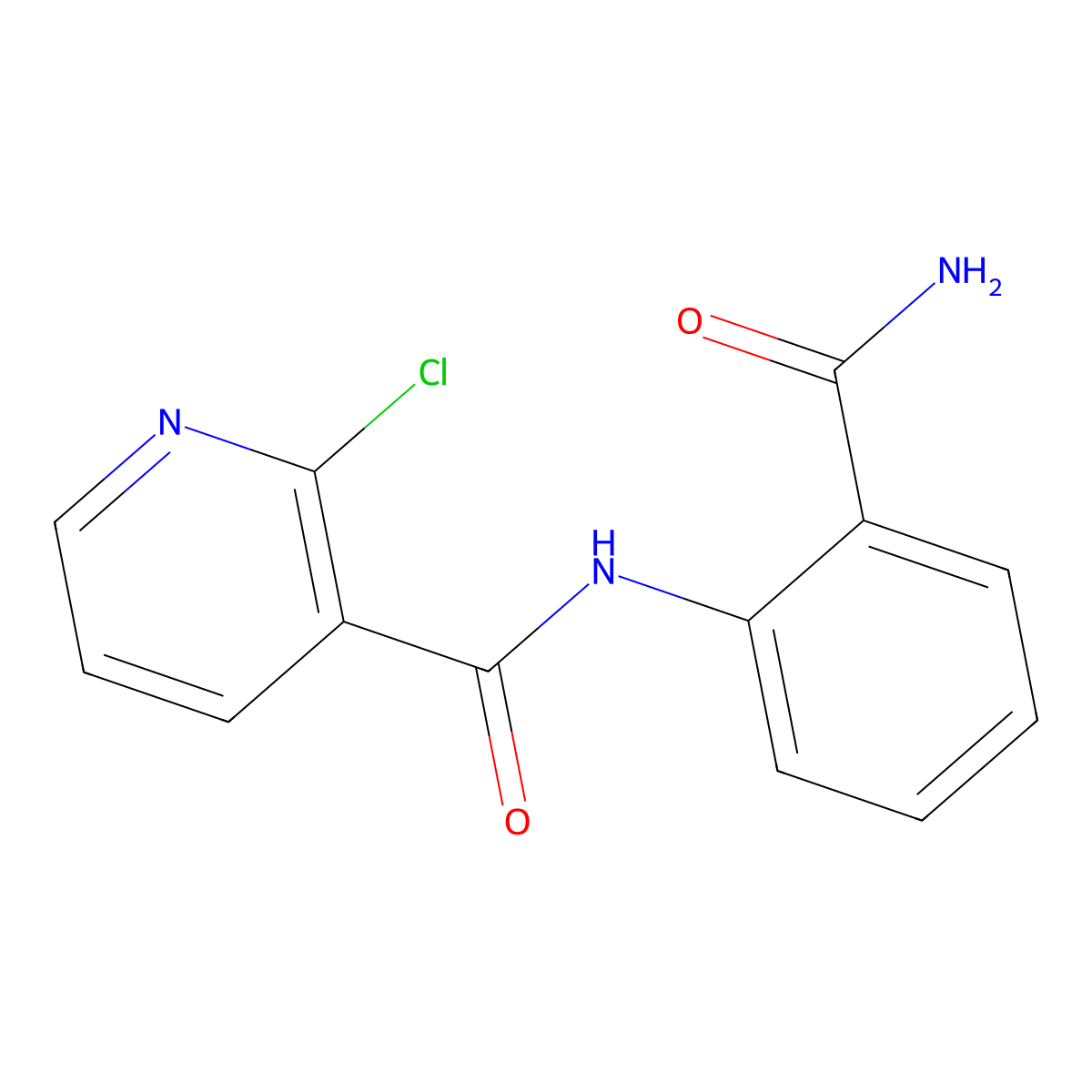 N-(2-Carbamoyl-phenyl)-2-chloro-nicotinamide molecular structure, CAS 535977-08-3