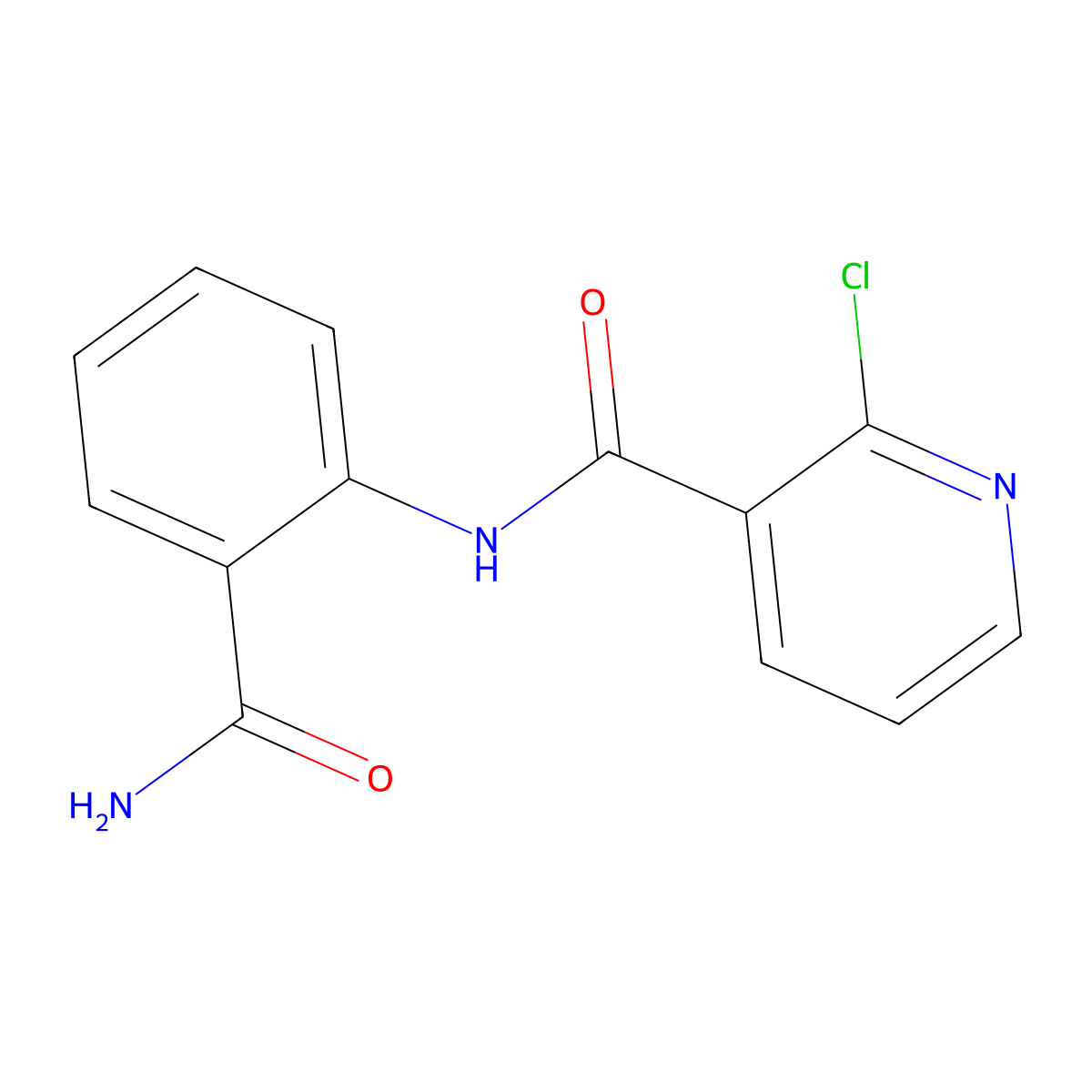N-(2-Carbamoyl-phenyl)-2-chloro-nicotinamide molecular structure, CAS 535977-08-3