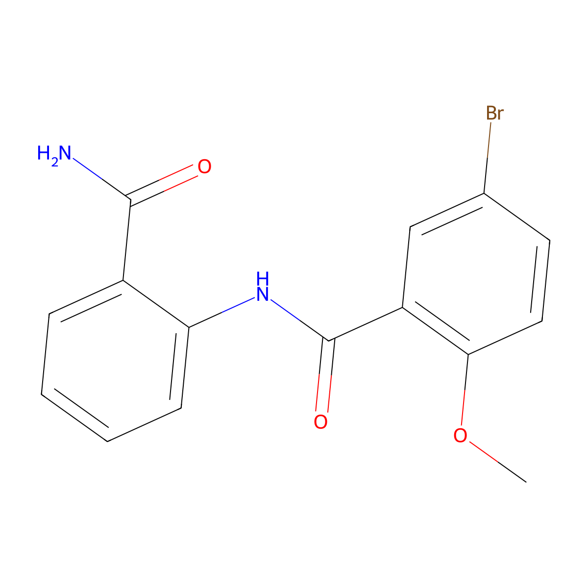 5-bromo-N-(2-carbamoylphenyl)-2-methoxybenzamide molecular structure, CAS 535977-98-1