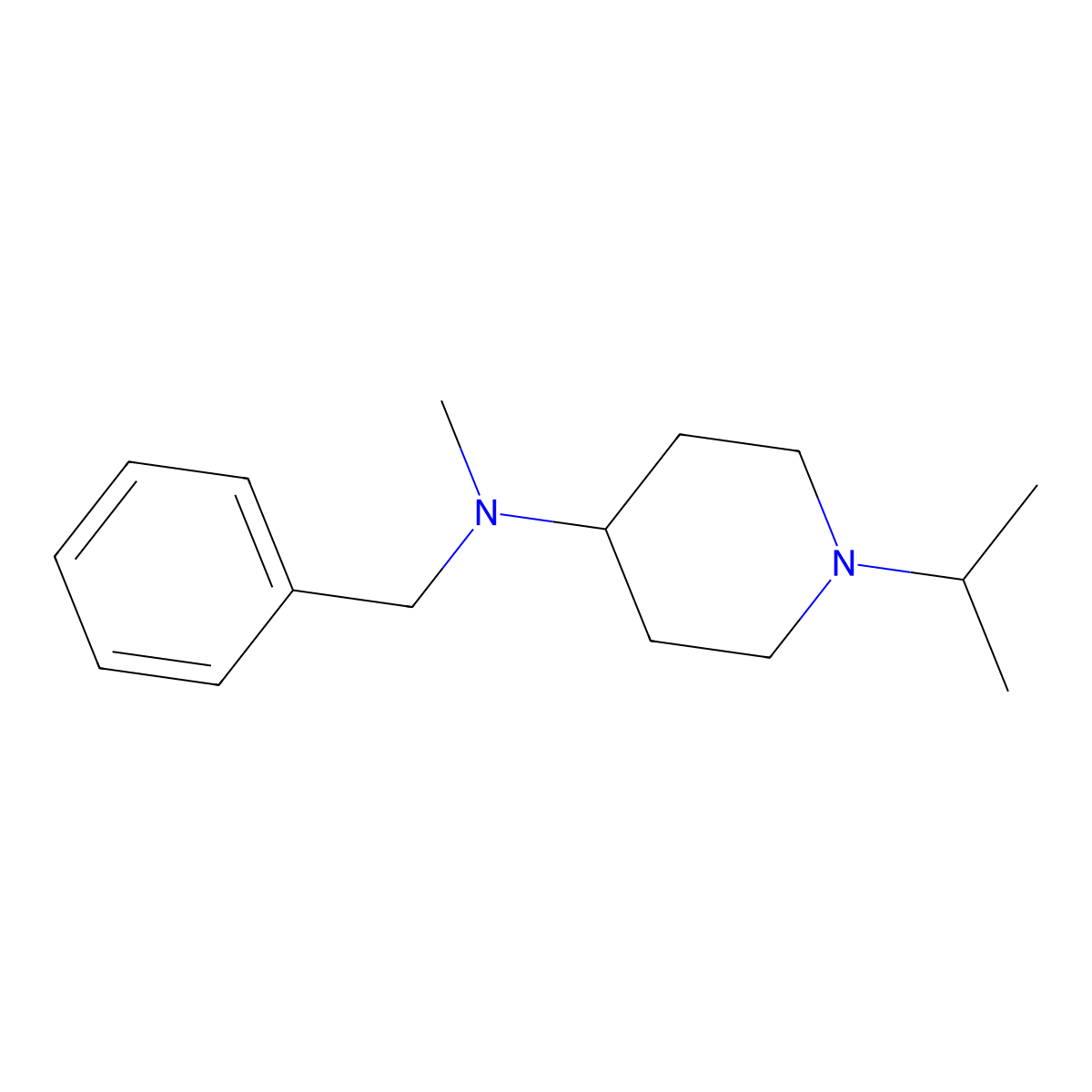 N-benzyl-N-methyl-1-propan-2-ylpiperidin-4-amine molecular structure, CAS 535979-17-0