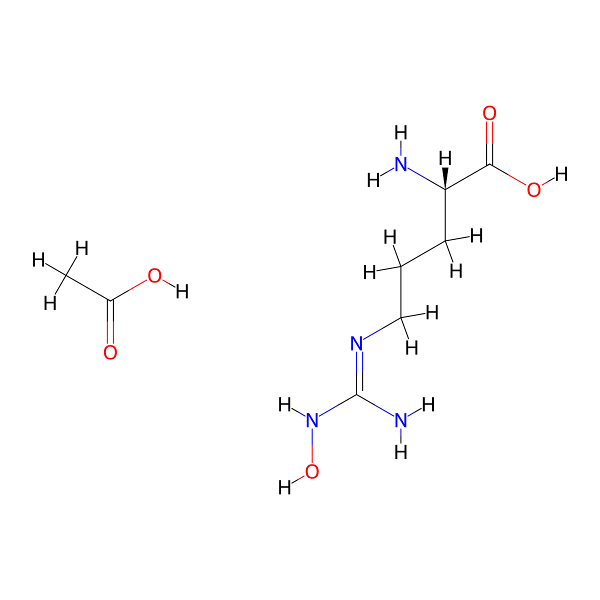 NG-Hydroxy-L-arginine, Monoacetate Salt molecular structure, CAS 53598-01-9