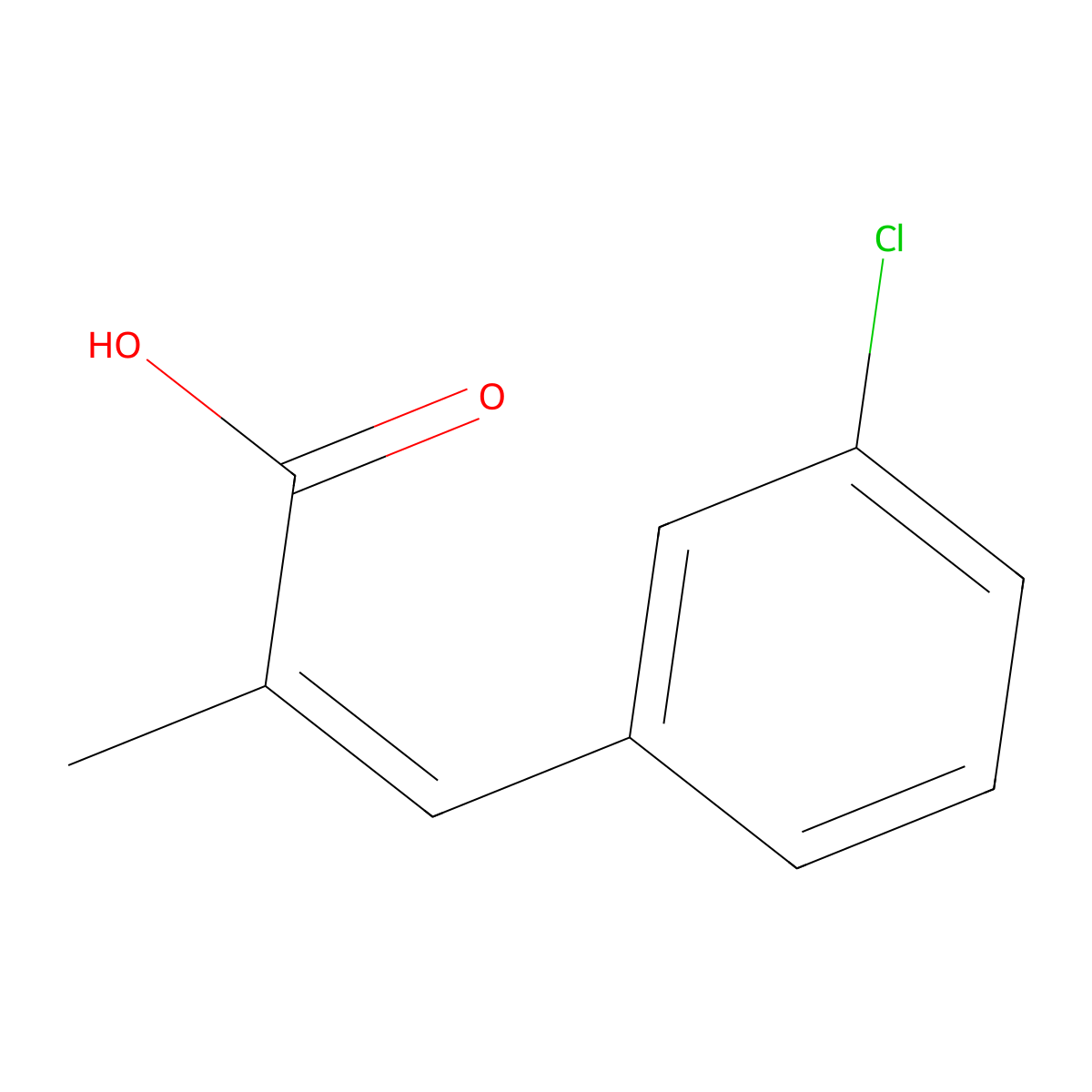 3-(3-Chlorophenyl)-2-methylprop-2-enoic acid molecular structure, CAS 53598-05-3