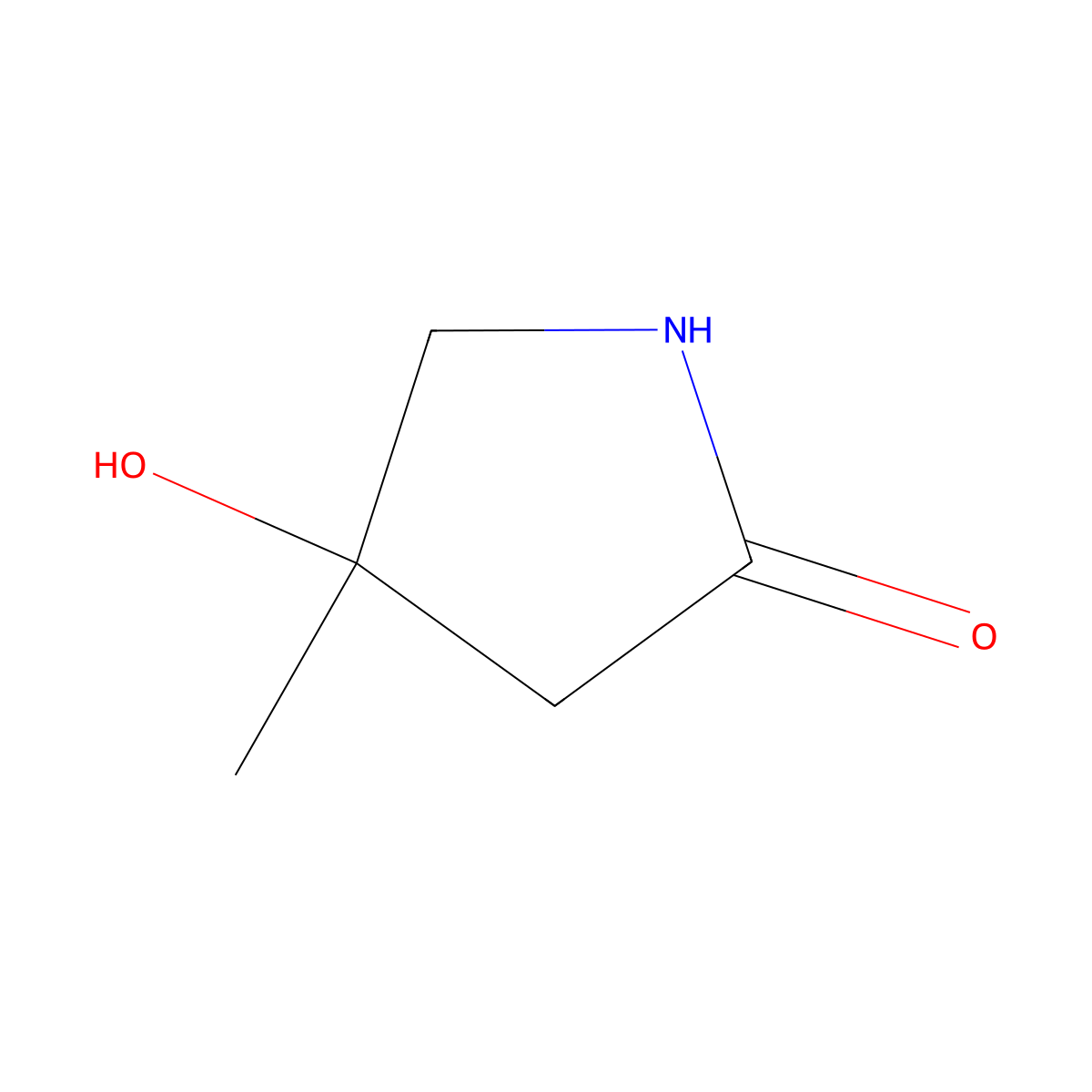 4-Hydroxy-4-methylpyrrolidin-2-one molecular structure, CAS 53598-98-4