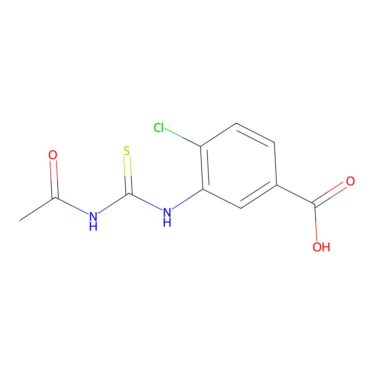 3-{[(Acetylamino)carbonothioyl]amino}-4-chlorobenzoic acid molecular structure, CAS 535980-29-1