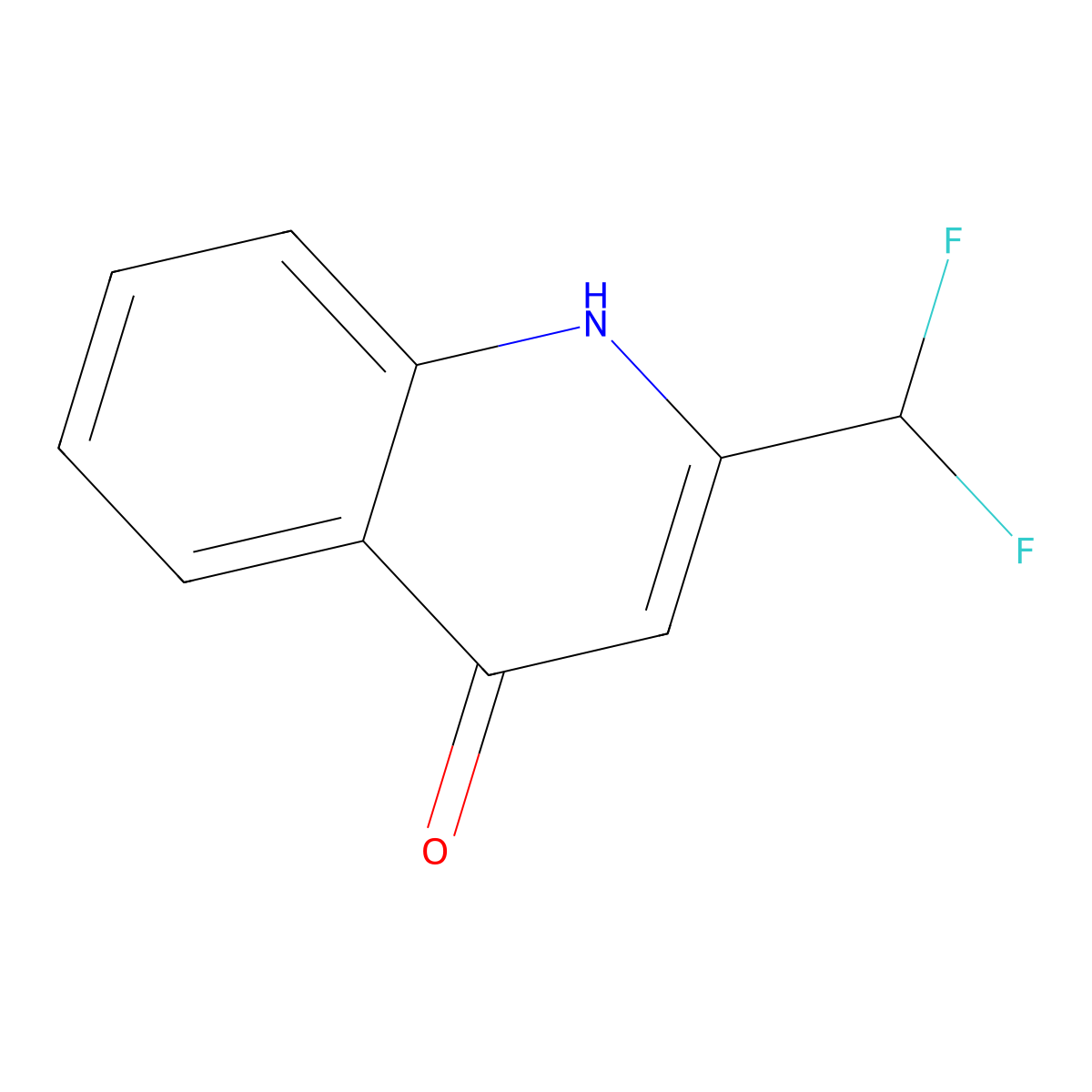 2-(Difluoromethyl)-4-hydroxyquinoline molecular structure, CAS 535993-30-7