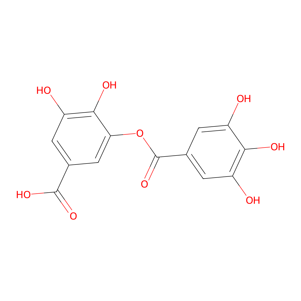 Digallic Acid molecular structure, CAS 536-08-3