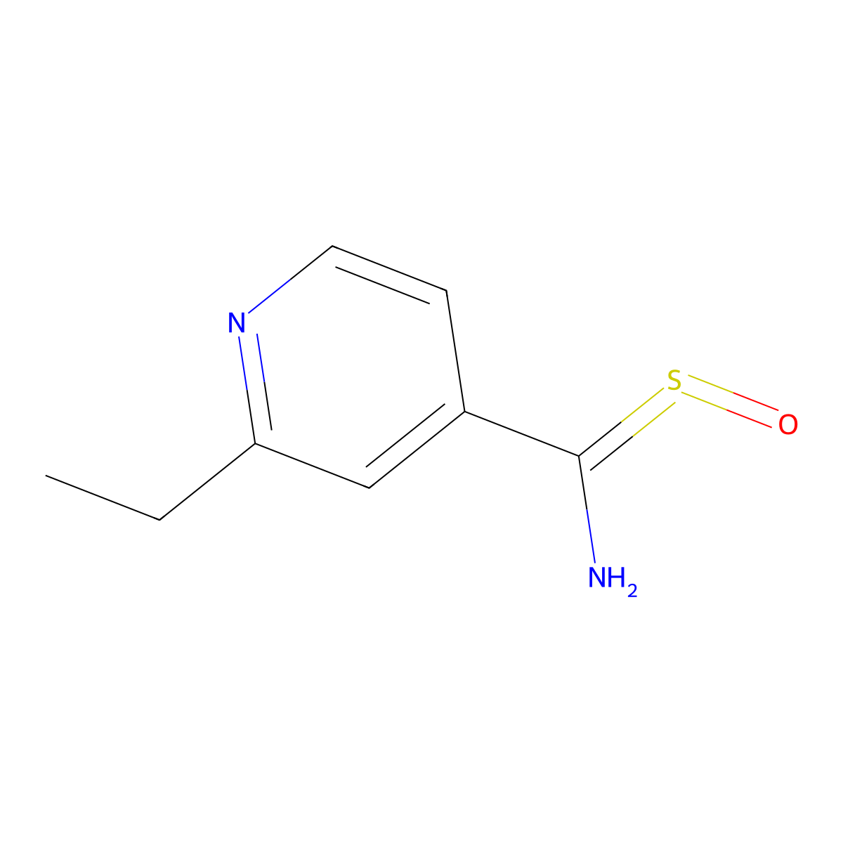 Ethionamide sulfoxide molecular structure, CAS 536-28-7