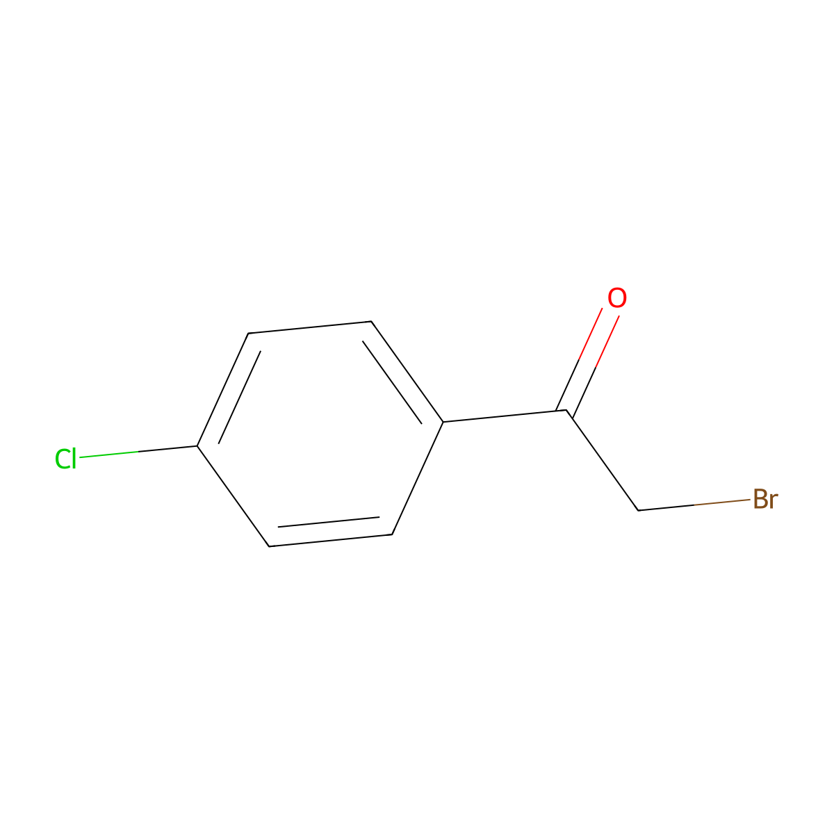 p-Chlorophenacyl bromide molecular structure, CAS 536-38-9