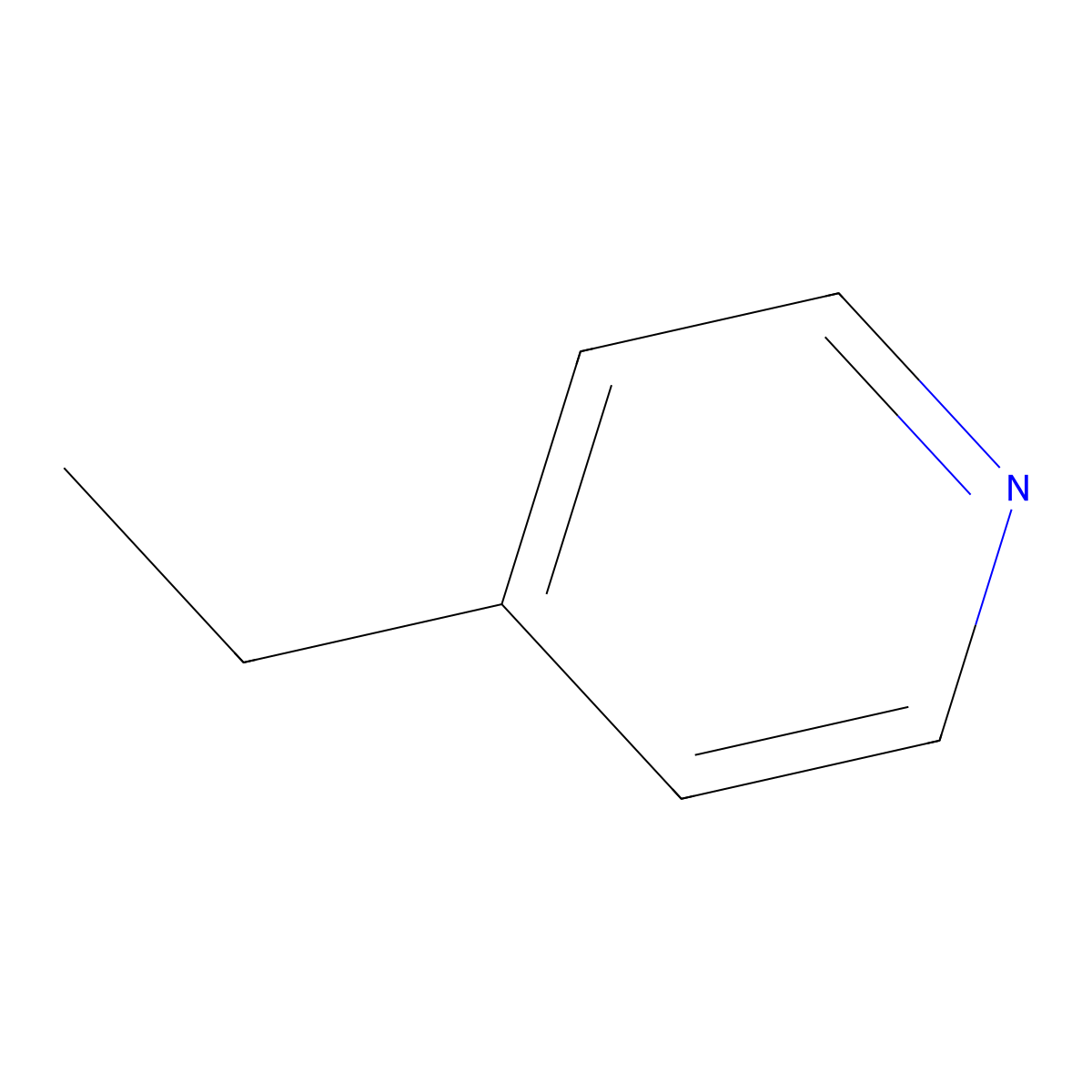 4-Ethylpyridine molecular structure, CAS 536-75-4