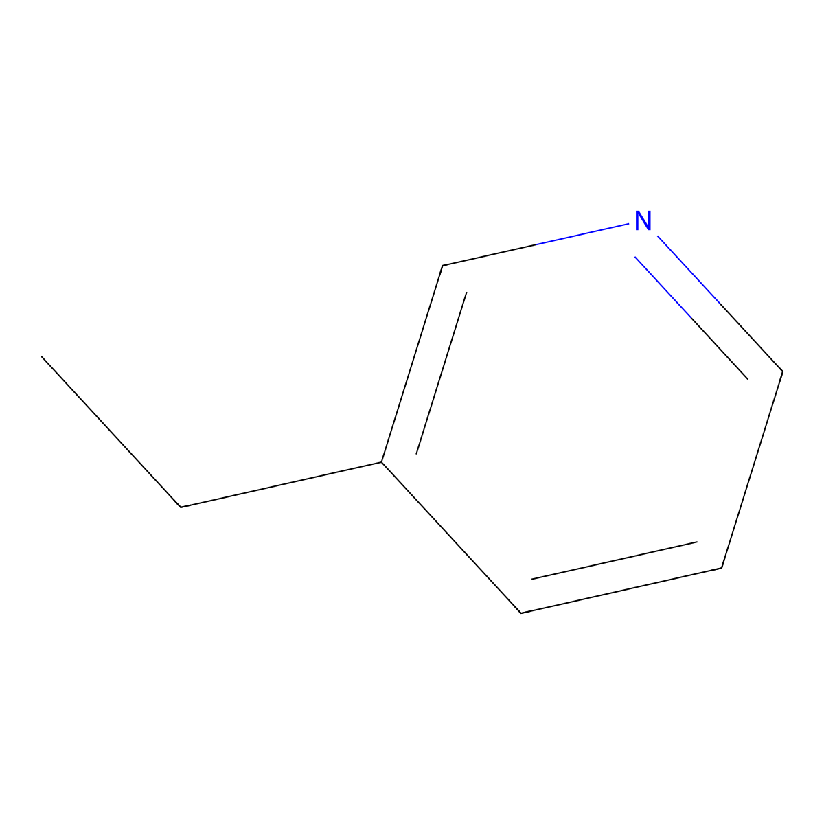 3-Ethylpyridine molecular structure, CAS 536-78-7