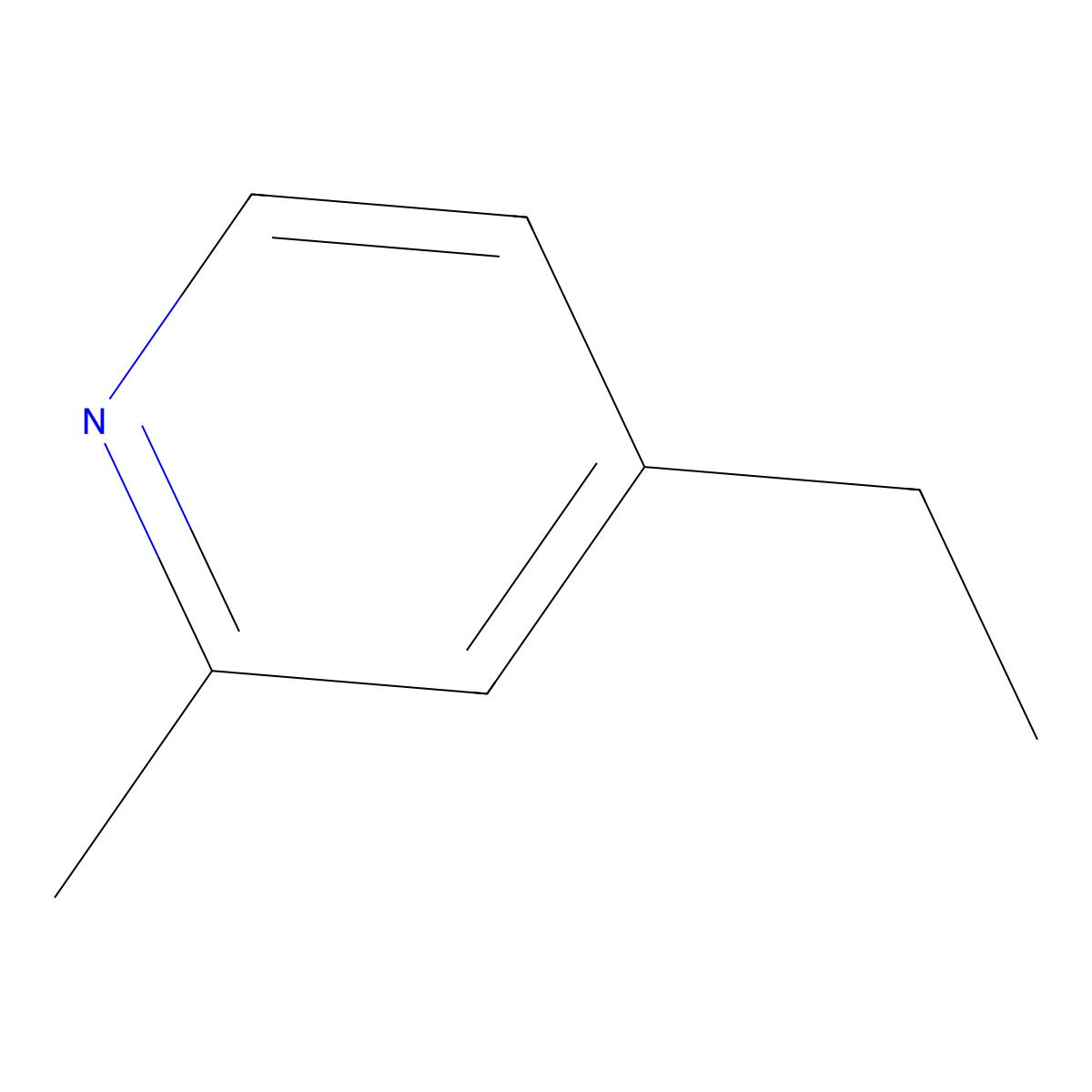 4-Ethyl-2-methylpyridine molecular structure, CAS 536-88-9
