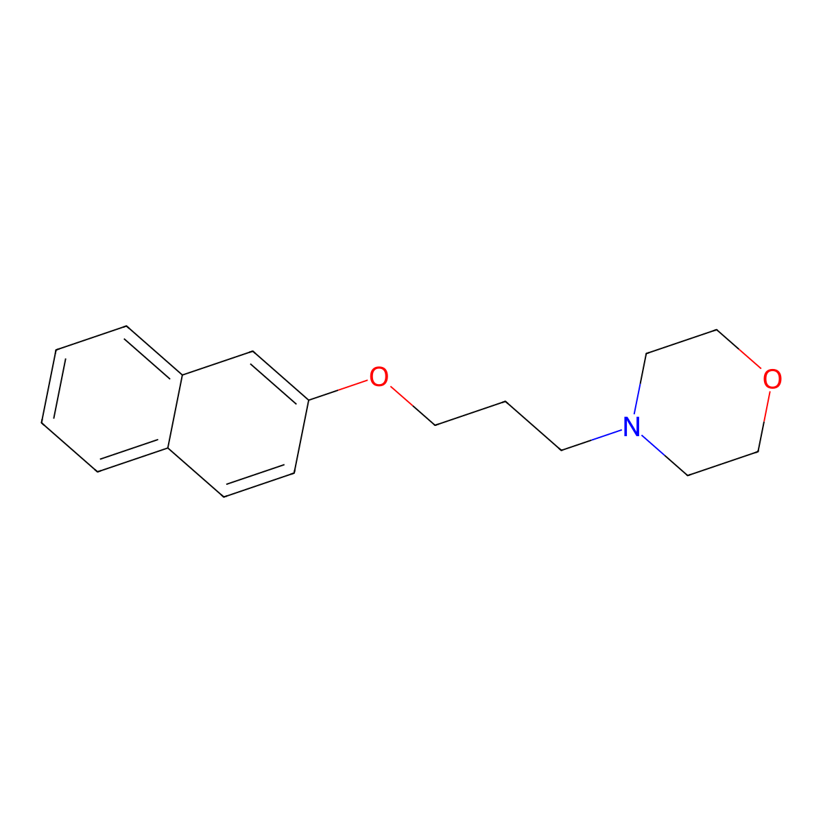 4-(3-Naphthalen-2-yloxypropyl)morpholine molecular structure, CAS 5360-38-3