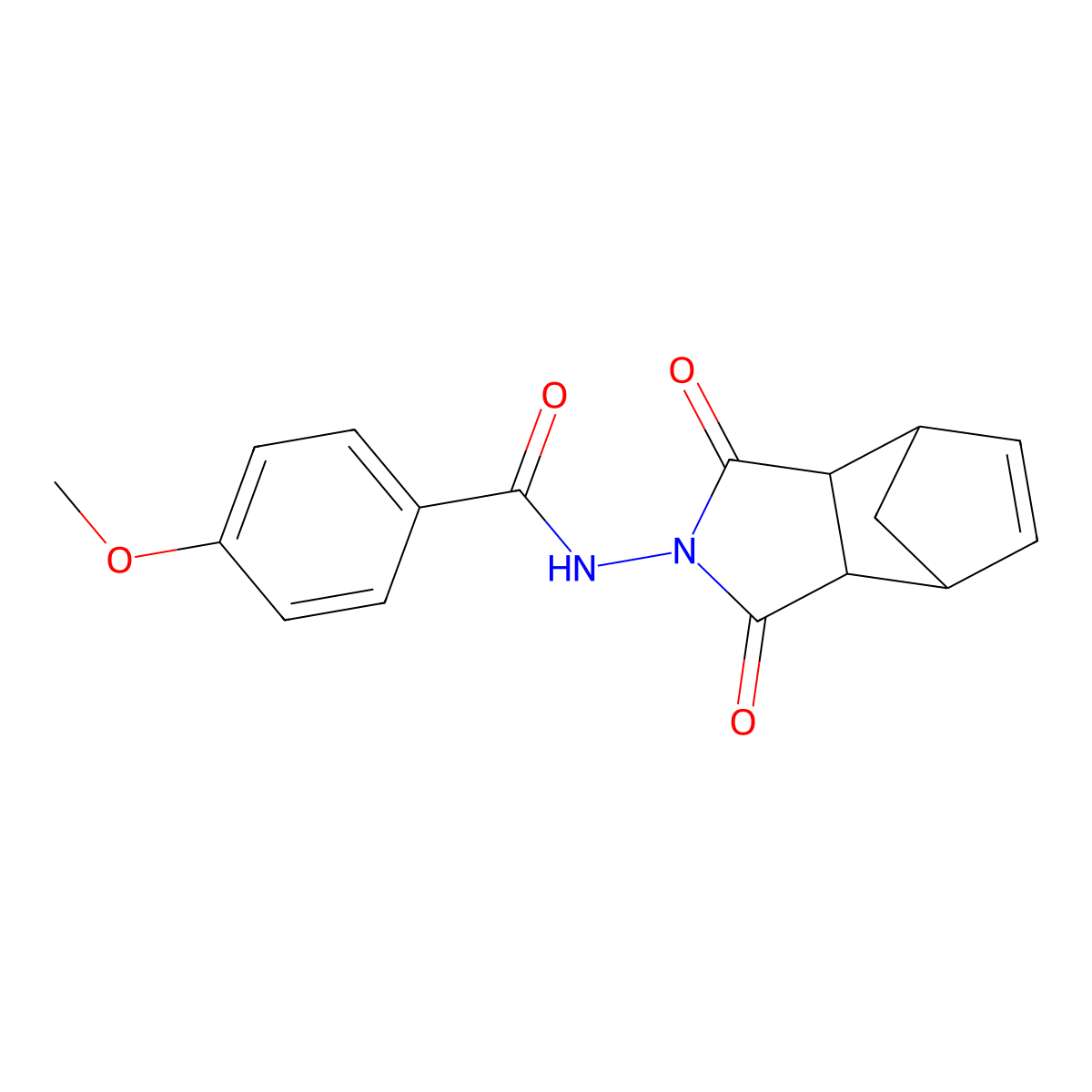 N-(3,5-dioxo-4-azatricyclo[5.2.1.0~2,6~]dec-8-en-4-yl)-4-methoxybenzamide molecular structure, CAS 5360-43-0
