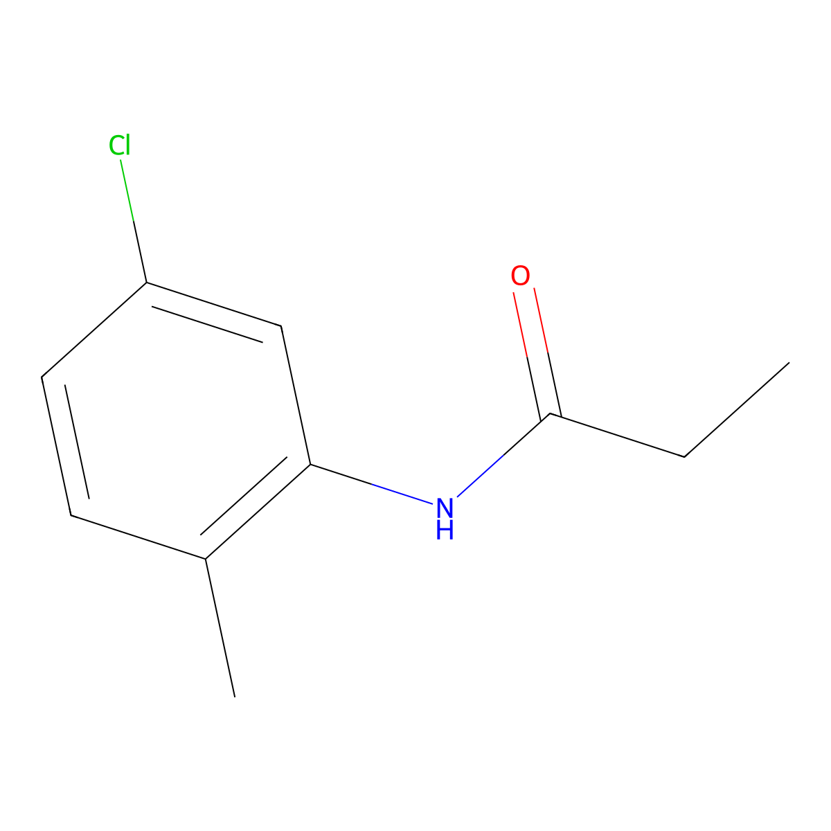 N-(5-chloro-2-methylphenyl)propanamide molecular structure, CAS 5360-92-9