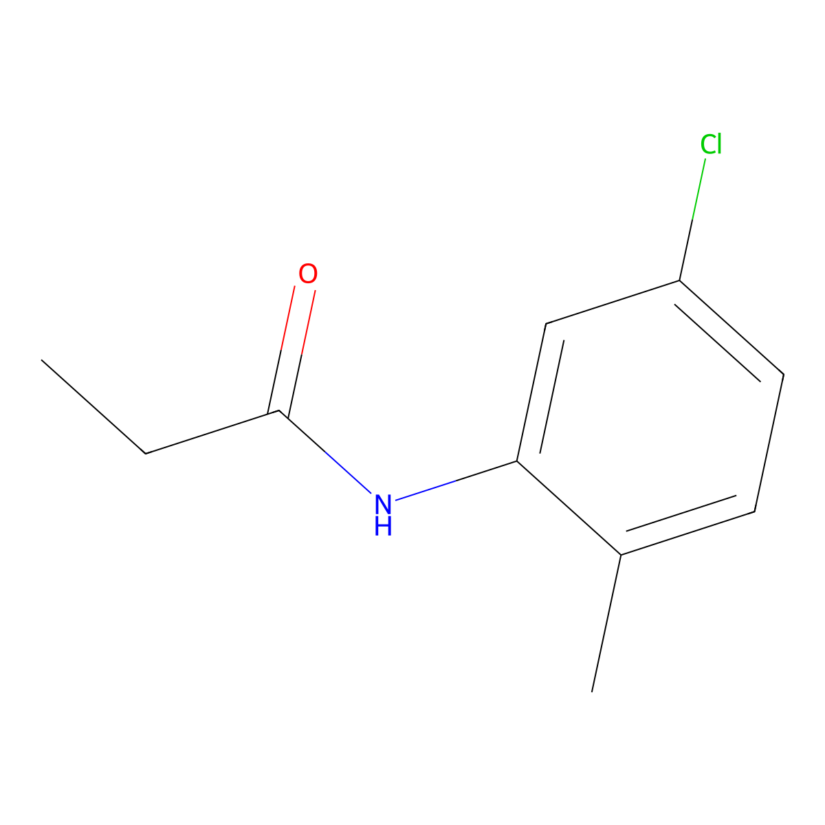 N-(5-chloro-2-methylphenyl)propanamide molecular structure, CAS 5360-92-9