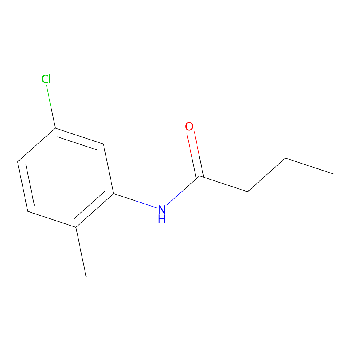 N-(5-chloro-2-methylphenyl)butanamide molecular structure, CAS 5360-96-3