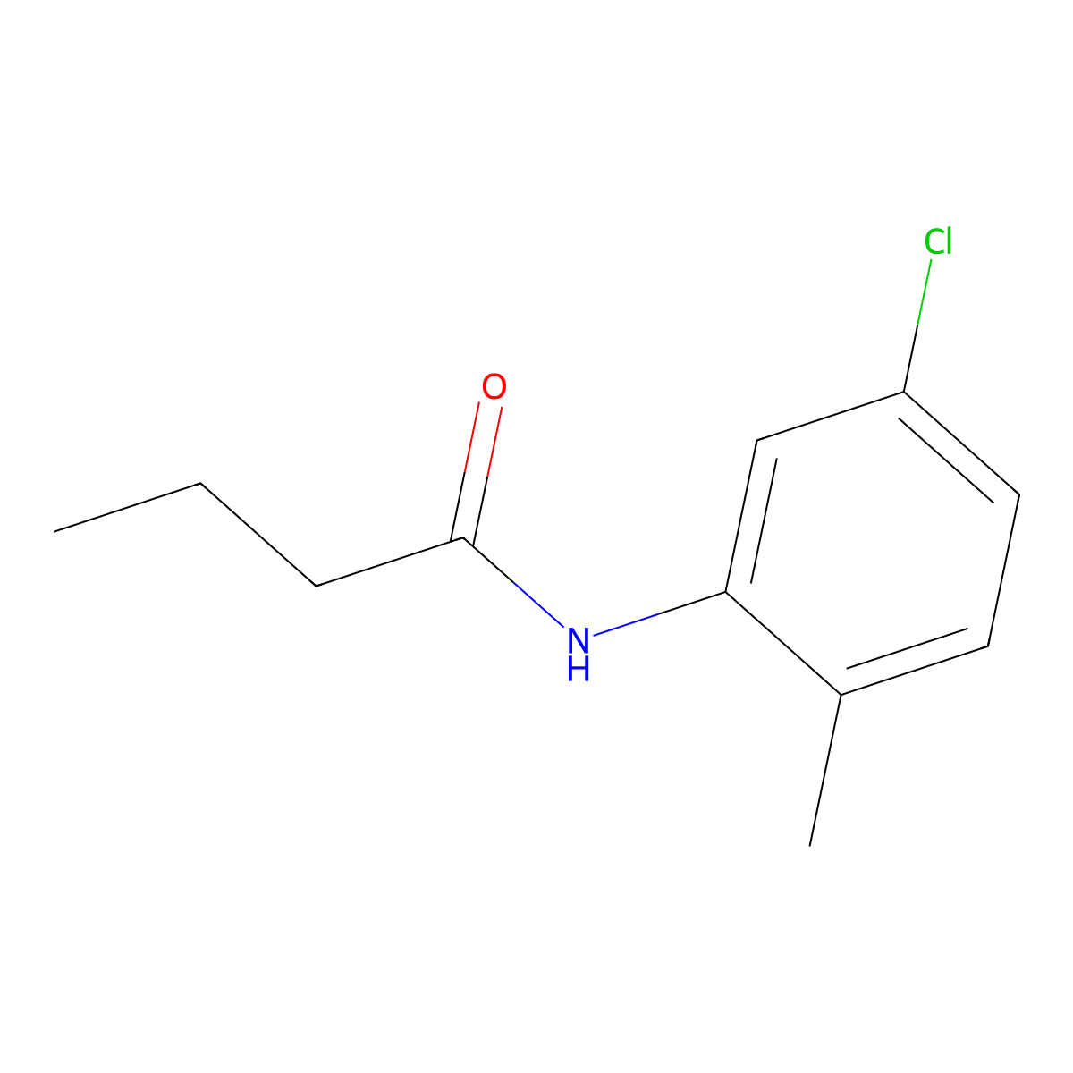N-(5-chloro-2-methylphenyl)butanamide molecular structure, CAS 5360-96-3