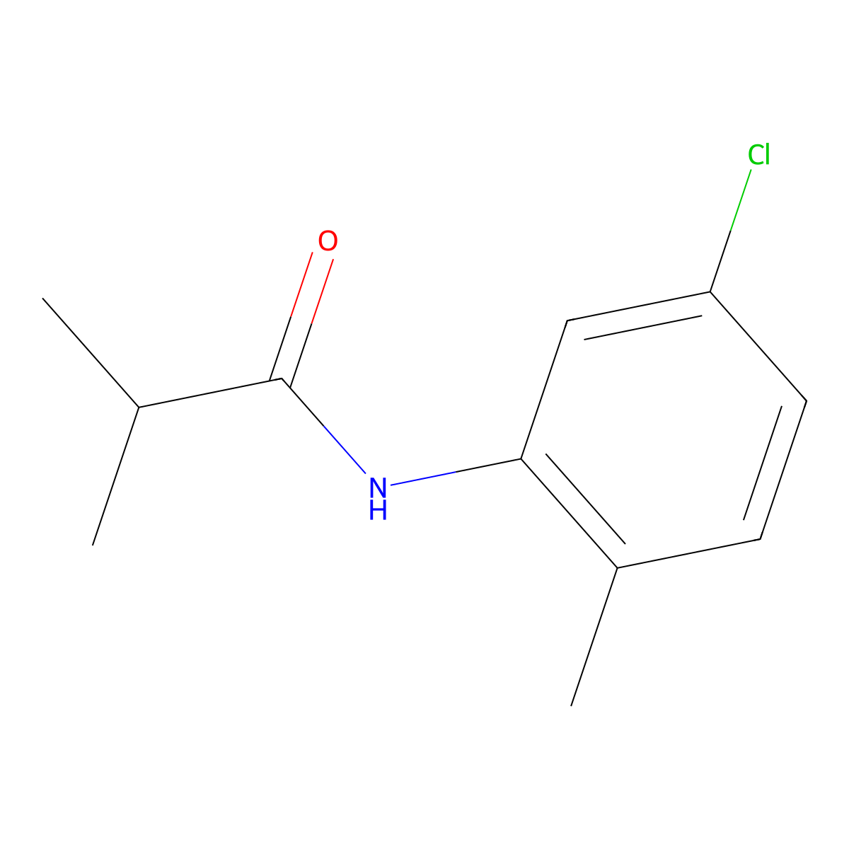 N-(5-chloro-2-methylphenyl)-2-methylpropanamide molecular structure, CAS 5360-98-5