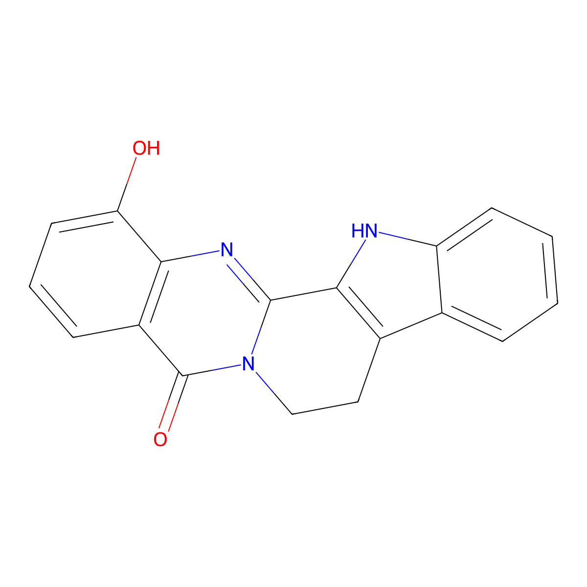 1-Hydroxyrutaecarpine molecular structure, CAS 53600-24-1